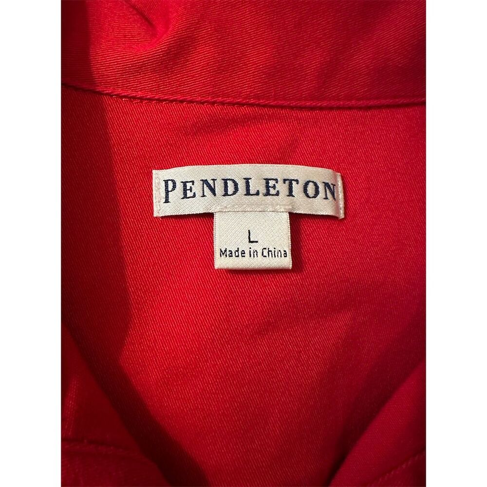 Pendleton Women's Red Button-Up Jacket Size L Lon… - image 4